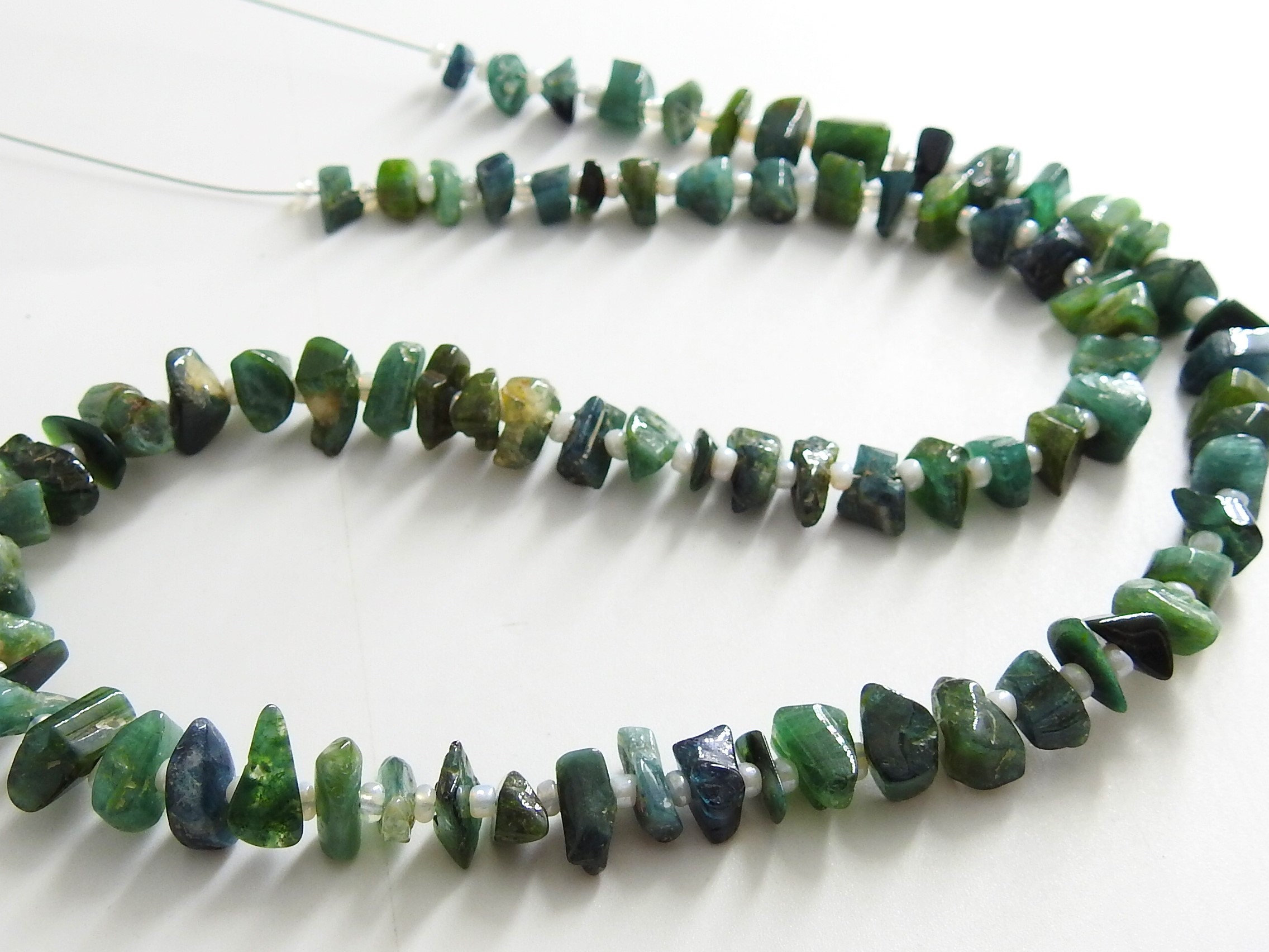 Green Tourmaline Rough Bead,Anklets,Uncut,Chip,Nuggets,Raw,Polished,Loose Stone,For Making Jewelry 16Inch 9X4To5X5MM Approx 100%Natural RB2 | Save 33% - Rajasthan Living 12
