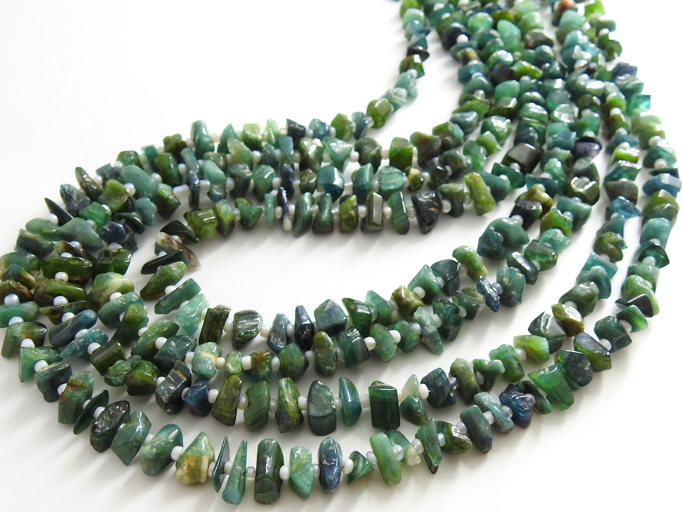 Green Tourmaline Rough Bead,Anklets,Uncut,Chip,Nuggets,Raw,Polished,Loose Stone,For Making Jewelry 16Inch 9X4To5X5MM Approx 100%Natural RB2 | Save 33% - Rajasthan Living 15