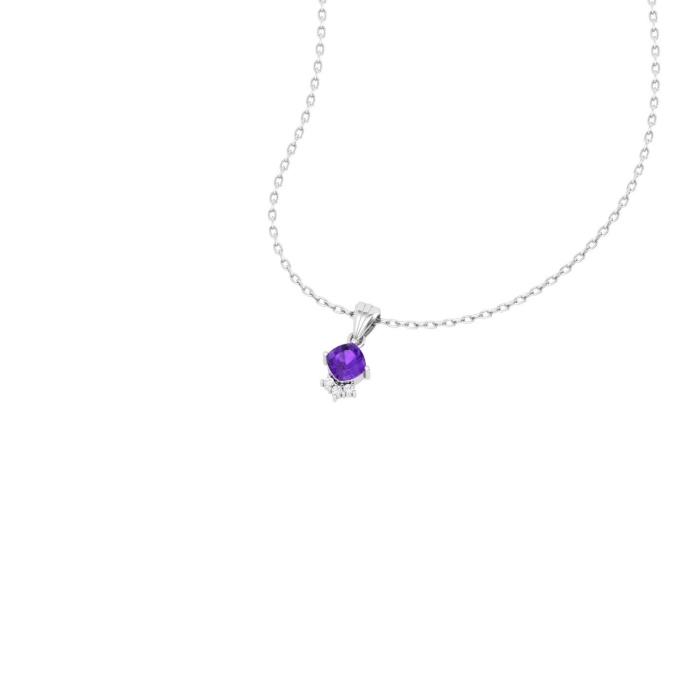 Dainty 14K Gold Natural Amethyst Necklace, Minimalist Diamond Pendant, Everyday Gemstone Jewelry For Her, Handmade Pendant For Women, Charms | Save 33% - Rajasthan Living 7