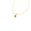 Natural Citrine Dainty 14K Gold Necklace, Minimalist Diamond Pendant, November Birthstone Gem, Handmade Jewellery, Unique Layering Necklace | Save 33% - Rajasthan Living 17