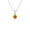 Natural Citrine Dainty 14K Gold Necklace, Minimalist Diamond Pendant, November Birthstone Gem, Handmade Jewellery, Unique Layering Necklace | Save 33% - Rajasthan Living 23