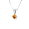 Natural Citrine Dainty 14K Gold Necklace, Minimalist Diamond Pendant, November Birthstone Gem, Handmade Jewellery, Unique Layering Necklace | Save 33% - Rajasthan Living 24