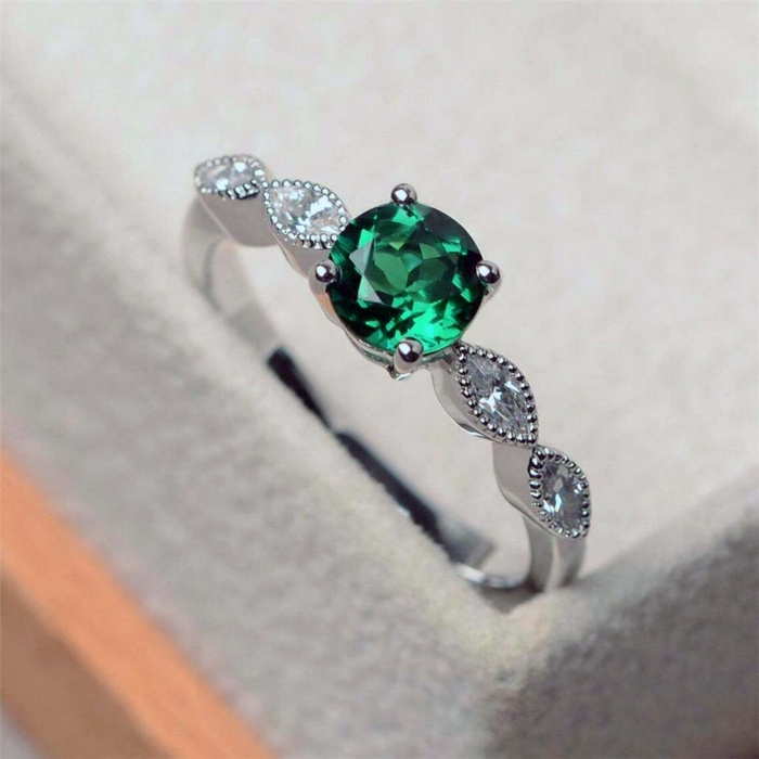 Natural certified 3.85 Carat 925 Sterling Silver Handmade Emerald/Panna Ring 102 | Save 33% - Rajasthan Living 6