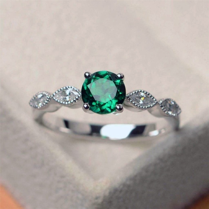 Natural certified 3.85 Carat 925 Sterling Silver Handmade Emerald/Panna Ring 102 | Save 33% - Rajasthan Living 5