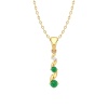 14K Solid Gold Emerald Designer Necklace, Handmade Diamond Pendant, Gold Necklace For Women, May Birthstone, Everyday Gemstone Pendant | Save 33% - Rajasthan Living 19