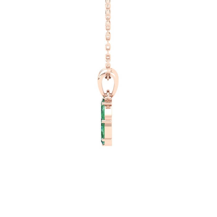 Natural Emerald Dainty 14K Gold Necklace, Minimalist Diamond Pendant, May Birthstone , Everyday Gemstone Pendant For Women, Handmade Jewelry | Save 33% - Rajasthan Living 13