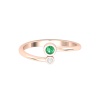 Natural Emerald 14K Dainty Stacking Ring, Rose Gold Statement Ring For Women, May Birthstone Promise Ring For Her, Everyday Gemstone | Save 33% - Rajasthan Living 19