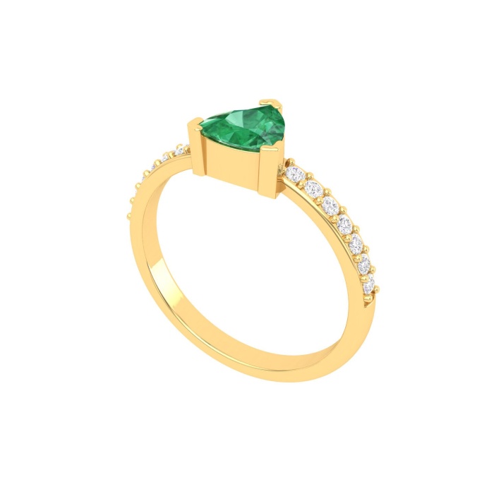 14K Solid Natural Emerald Eternity Band, Gold Wedding Ring For Women, Gold Wedding Ring For Her, May Birthstone Statement Ring | Save 33% - Rajasthan Living 13