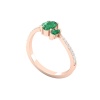 14K Solid Natural Emerald Statement Ring, Rose Gold Statement Ring For Women, May Birthstone Promise Ring For Her, Everyday Gemstone | Save 33% - Rajasthan Living 24
