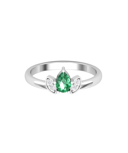 Solid 14K Gold Natural Emerald Ring, Everyday Gemstone Ring For Her, Handmade Jewellery For Women, May Birthstone Statement Ring | Save 33% - Rajasthan Living