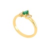 Solid 14K Gold Natural Emerald Ring, Everyday Gemstone Ring For Her, Handmade Jewellery For Women, May Birthstone Statement Ring | Save 33% - Rajasthan Living 23
