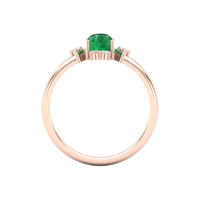 Dainty 14K Gold Natural Emerald Ring, Everyday Gemstone Ring For Her, Handmade Jewellery For Women, May Birthstone Promise Ring | Save 33% - Rajasthan Living 7