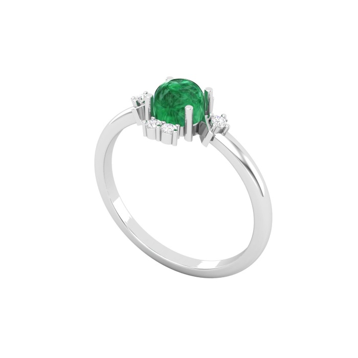 Dainty 14K Gold Natural Emerald Ring, Everyday Gemstone Ring For Her, Handmade Jewellery For Women, May Birthstone Promise Ring | Save 33% - Rajasthan Living 10