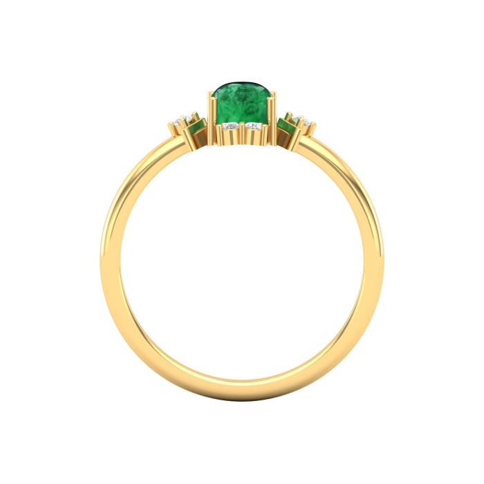 Dainty 14K Gold Natural Emerald Ring, Everyday Gemstone Ring For Her, Handmade Jewellery For Women, May Birthstone Promise Ring | Save 33% - Rajasthan Living 8
