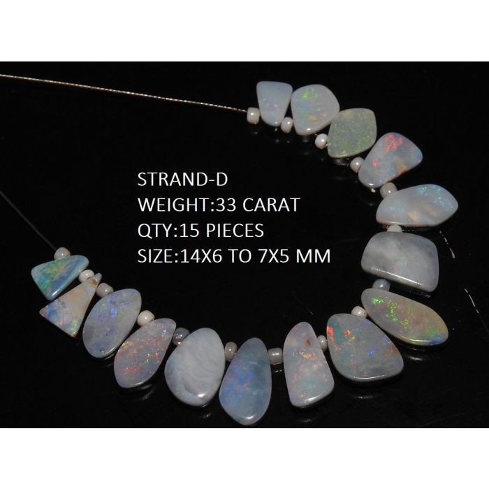 Australian Opal Doublet,Smooth,Fancy Shape,Sideways Drill,Handmade Cabochon,Loose Stone,Multi Fire,For Making Jewelry | Save 33% - Rajasthan Living 9