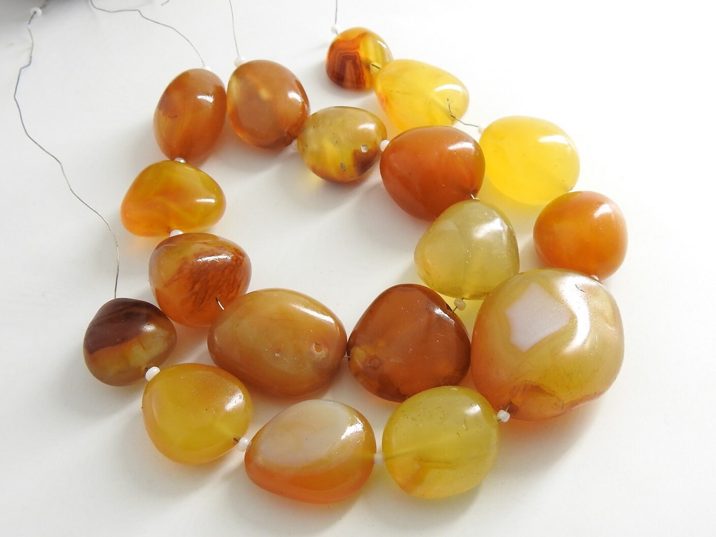 Yellow Chalcedony Smooth Tumble,Nugget,Loose Stone,Handmade,For Making Jewelry,Matte Polished 9Piece 19X19To15X12MM Approx TU2 | Save 33% - Rajasthan Living 16