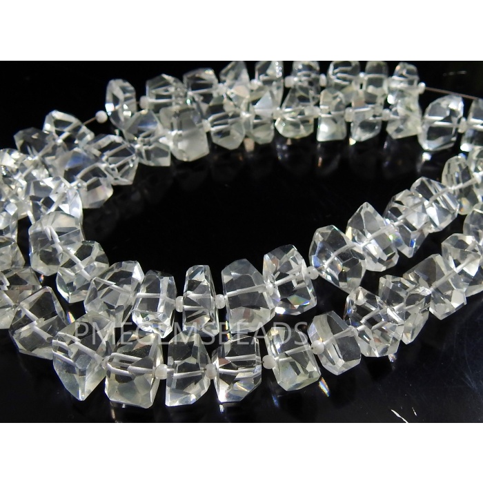 Crystal Clear Hydro Quartz Tumble,Faceted,Nugget,Hydro,Irregular,Loose Stone,For Making Jewelry,Necklace,Bracelet 8Inch 8-10MM Approx (pme) | Save 33% - Rajasthan Living 8
