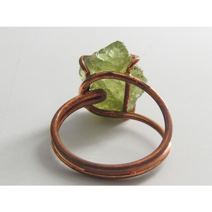 Grossular Garnet Rough Ring,Green,Wire Wrapping,Copper,Adjustable,Wire-Wrapped,Minerals Stone,One Of A Kind 15-20MM Long CJ-1 | Save 33% - Rajasthan Living 11