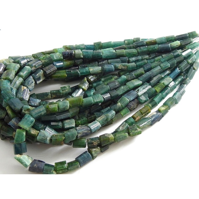 Green Tourmaline Natural Rough Crystals,Tube Shape,Loose Raw,Minerals,Necklace,Bracelet,For Making Jewelry 10Inch 8X5To6X4MM Approx RB2 | Save 33% - Rajasthan Living 10