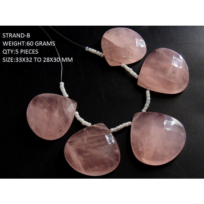 Rose Quartz Faceted Briolettes,Pear Shape,Cabochon,Loose Gemstone,Handmade Supplies,Natural Stone,For Making Jewelry,Wholesaler,Supplies BR6 | Save 33% - Rajasthan Living 7