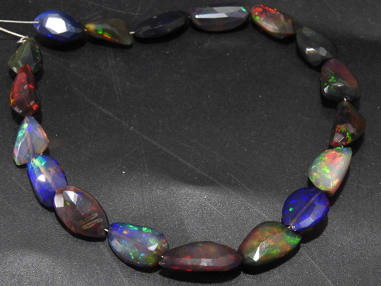 Ethiopian Black Opal Tumble,Faceted,Nugget,Multi Fire,Loose Stone,For Making Jewelry,Necklace,Wholesaler,Supplies 8Inch 100%Natural PME-EO2 | Save 33% - Rajasthan Living 21