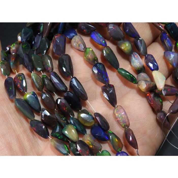 Ethiopian Black Opal Tumble,Faceted,Nugget,Multi Fire,Loose Stone,For Making Jewelry,Necklace,Wholesaler,Supplies 8Inch 100%Natural PME-EO2 | Save 33% - Rajasthan Living 8