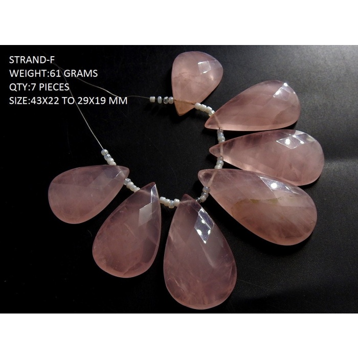 Rose Quartz Faceted Briolettes,Pear Shape,Cabochon,Loose Gemstone,Handmade Supplies,Natural Stone,For Making Jewelry,Wholesaler,Supplies BR6 | Save 33% - Rajasthan Living 11