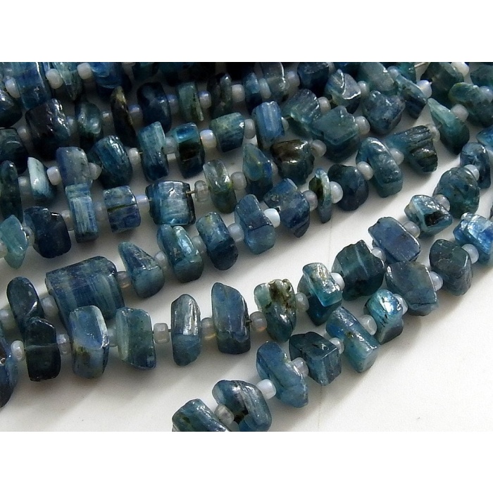 Blue Kyanite Rough Beads,Chips,Uncuts,Nuggets,Anklets,Loose Raw,Minerals Gemstone 9Inch 10X6MM Approx Wholesale Price New Arrival RB7 | Save 33% - Rajasthan Living 8
