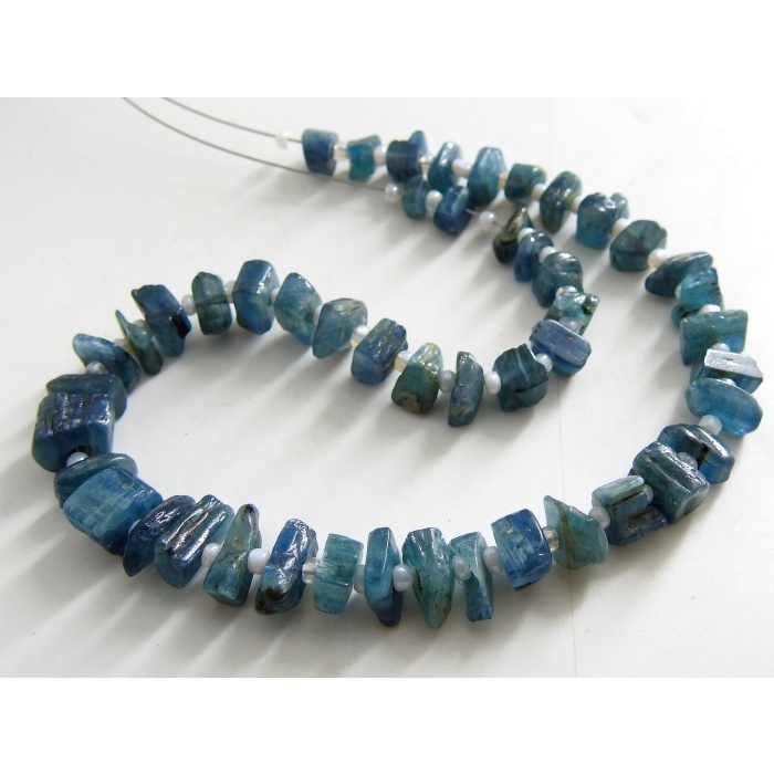Blue Kyanite Rough Beads,Chips,Uncuts,Nuggets,Anklets,Loose Raw,Minerals Gemstone 9Inch 10X6MM Approx Wholesale Price New Arrival RB7 | Save 33% - Rajasthan Living 7
