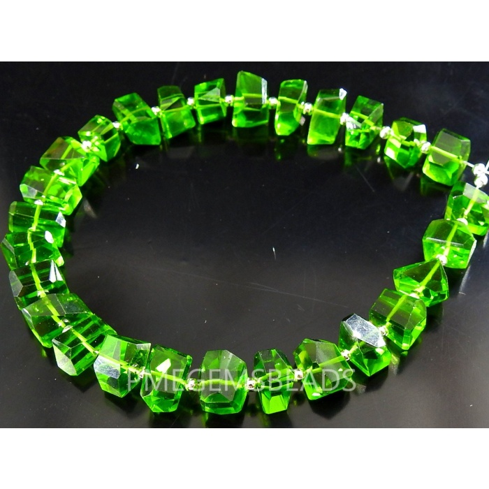 Chrome Green Quartz Faceted Tumble,Nugget,Hydro,Irregular,Loose Stone,For Making Jewelry,Necklace,Bracelet 8Inch 8-10MM Approx (pme) | Save 33% - Rajasthan Living 12
