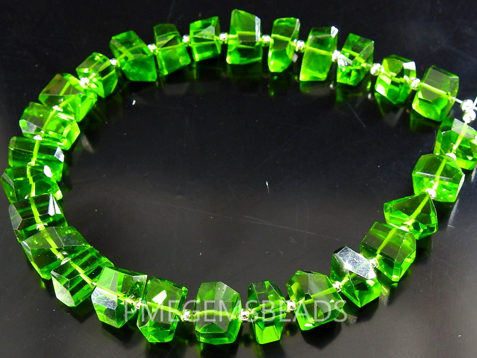 Chrome Green Quartz Faceted Tumble,Nugget,Hydro,Irregular,Loose Stone,For Making Jewelry,Necklace,Bracelet 8Inch 8-10MM Approx (pme) | Save 33% - Rajasthan Living 21