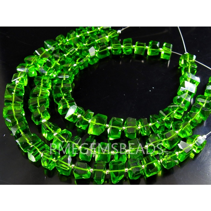 Chrome Green Quartz Faceted Tumble,Nugget,Hydro,Irregular,Loose Stone,For Making Jewelry,Necklace,Bracelet 8Inch 8-10MM Approx (pme) | Save 33% - Rajasthan Living 14