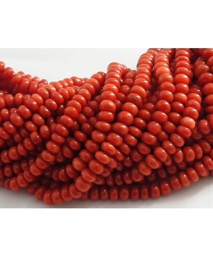 Red Coral Smooth Roundel Bead,Handmade,Loose Stone,For Making Jewelry,Bracelet,Necklace,Wholesaler,Supplies 8Inch 5To7MM Approx 100%Natural | Save 33% - Rajasthan Living