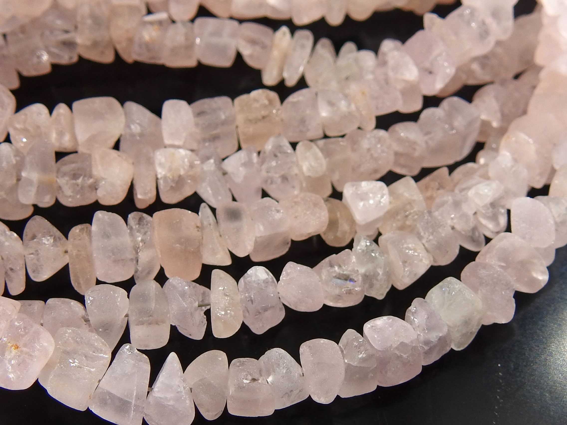 Morganite Rough Bead,Uncut,Anklet,Chip,Nugget,Loose Raw,Minerals Stone,Aquamarine,Wholesaler,Supplies 16Inch 5X6MM Approx 100%Natural PMERB1 | Save 33% - Rajasthan Living 15