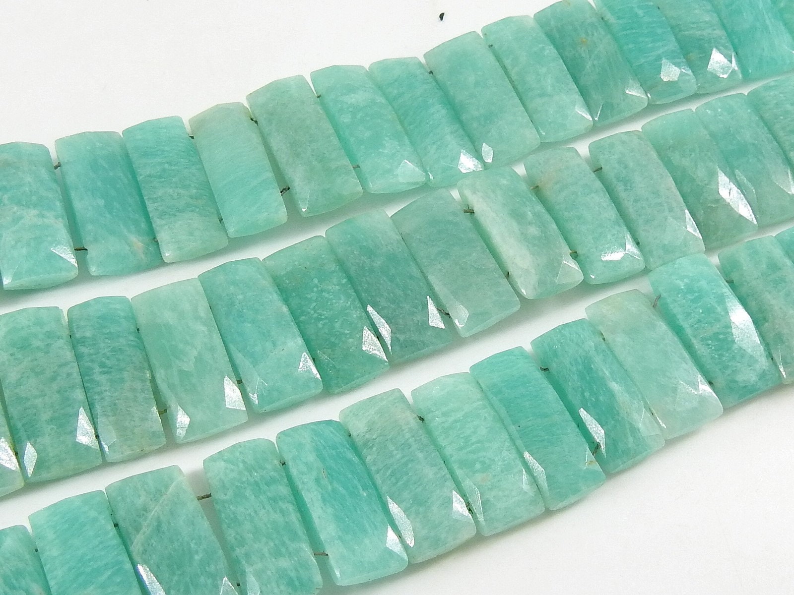 Amazonite Baguette,Rectangle,Bracelet,Micro Faceted,Loose Stone,Handmade,Double Drill,8Inch 20X8MM Approx,100%Natural PME-BR2 | Save 33% - Rajasthan Living 13