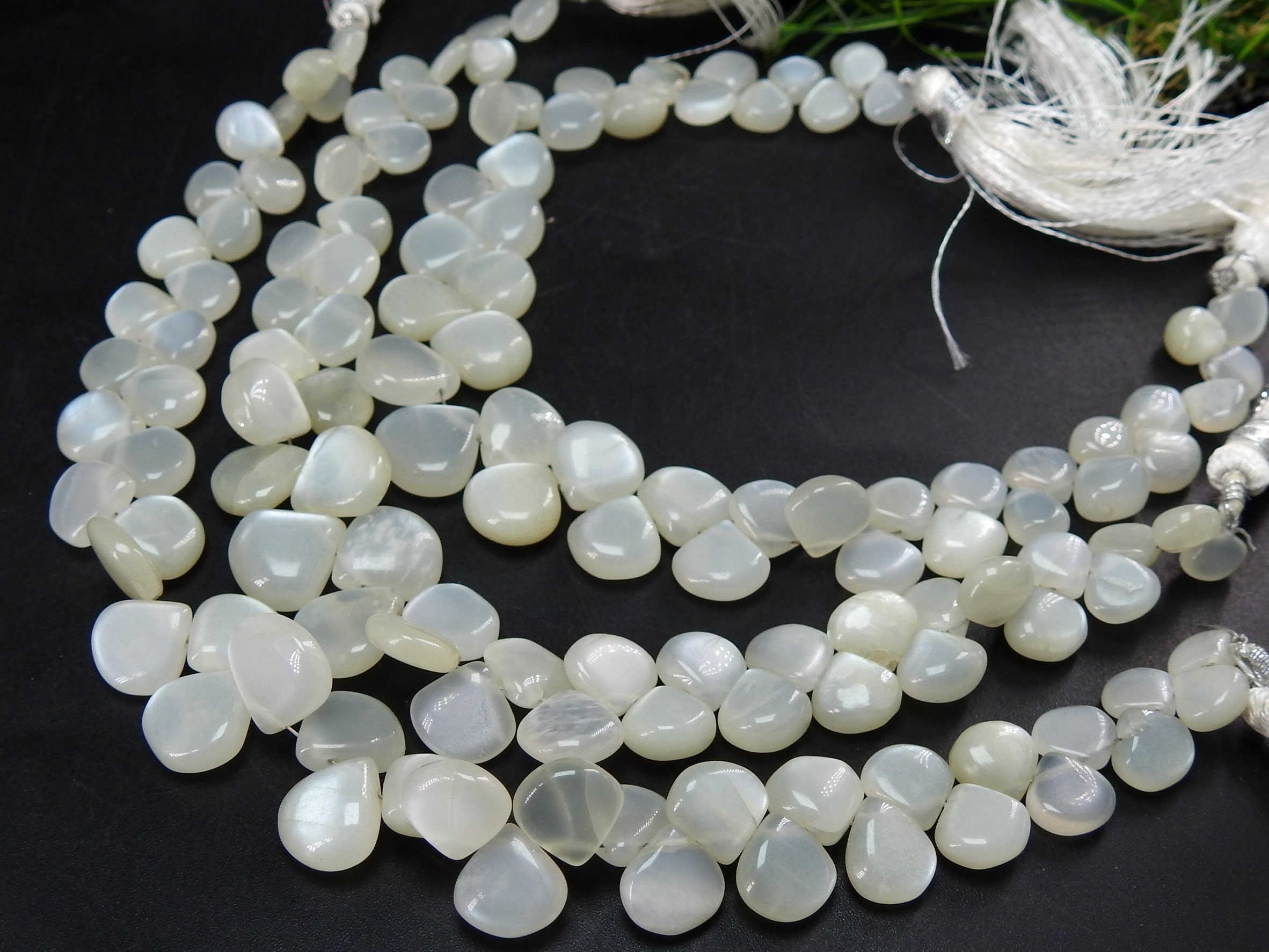 White Moonstone Smooth Heart,Teardrop,Drop,Loose Stone,Handmade Bead,For Making Jewelry,Wholesaler,Supplies 8Inch 6X12MM Approx (pme)BR2 | Save 33% - Rajasthan Living 21