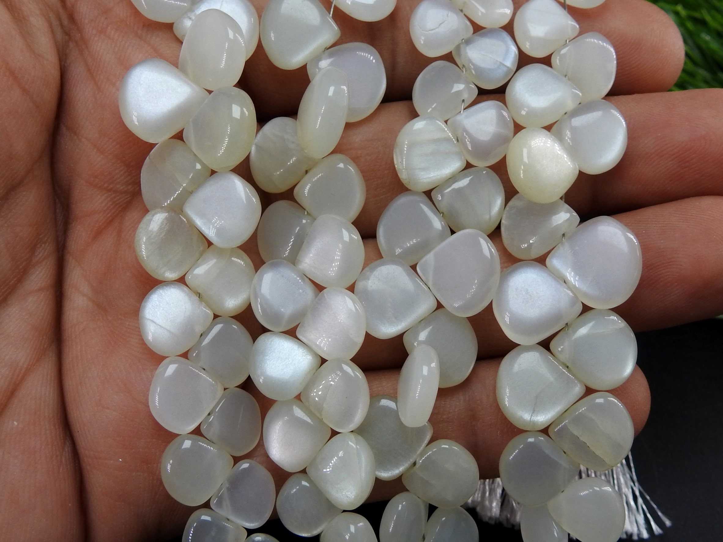 White Moonstone Smooth Heart,Teardrop,Drop,Loose Stone,Handmade Bead,For Making Jewelry,Wholesaler,Supplies 8Inch 6X12MM Approx (pme)BR2 | Save 33% - Rajasthan Living 17