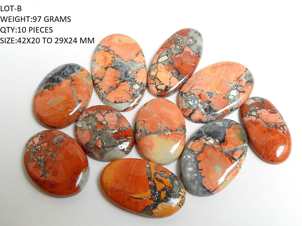 Malingano Jasper Smooth Cabochons Lot,One Side Polished,Loose Stone,Handmade,Pendent,For Making Jewelry,Bead,Wholesaler,Supplies PME-C3 | Save 33% - Rajasthan Living 17