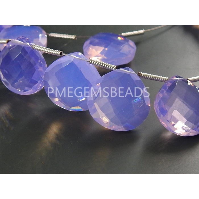 Lavender Blue Quartz Hearts,Teardrop,Drop,Micro Faceted,Loose Stone,Earrings Pair,For Making Jewelry,Hydro,Glass 14X14MM Approx (pme) | Save 33% - Rajasthan Living 6