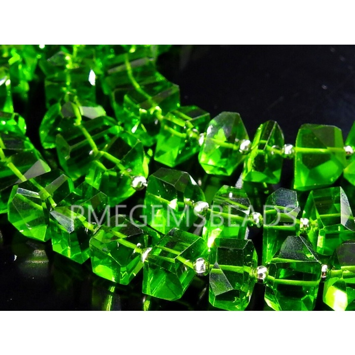Chrome Green Quartz Faceted Tumble,Nugget,Hydro,Irregular,Loose Stone,For Making Jewelry,Necklace,Bracelet 8Inch 8-10MM Approx (pme) | Save 33% - Rajasthan Living 10