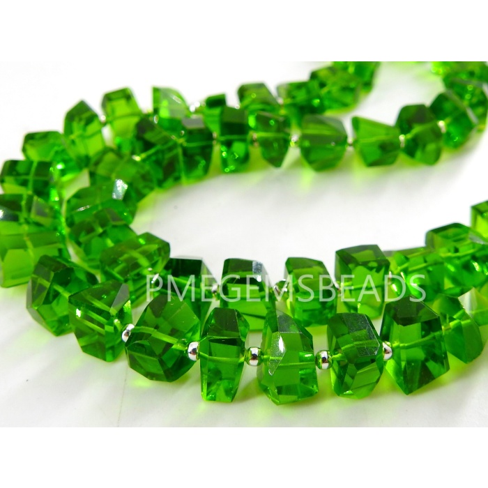 Chrome Green Quartz Faceted Tumble,Nugget,Hydro,Irregular,Loose Stone,For Making Jewelry,Necklace,Bracelet 8Inch 8-10MM Approx (pme) | Save 33% - Rajasthan Living 6