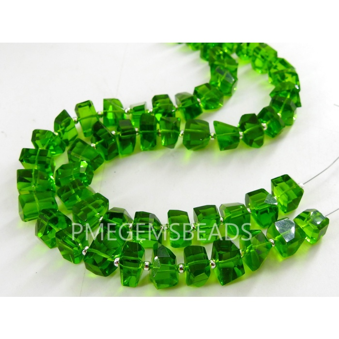 Chrome Green Quartz Faceted Tumble,Nugget,Hydro,Irregular,Loose Stone,For Making Jewelry,Necklace,Bracelet 8Inch 8-10MM Approx (pme) | Save 33% - Rajasthan Living 13