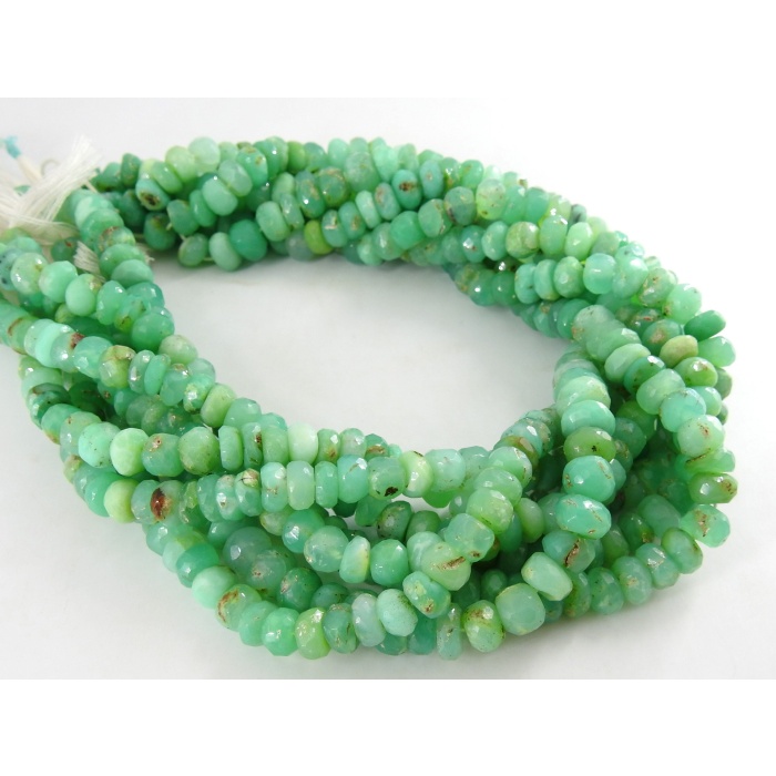 Chrysoprase Faceted Roundel Beads,Handmade,Loose Stone,For Making Jewelry,Necklace,Wholesaler,Supplies,13Inch 7X8MM,100%Natural PME-B4 | Save 33% - Rajasthan Living 6