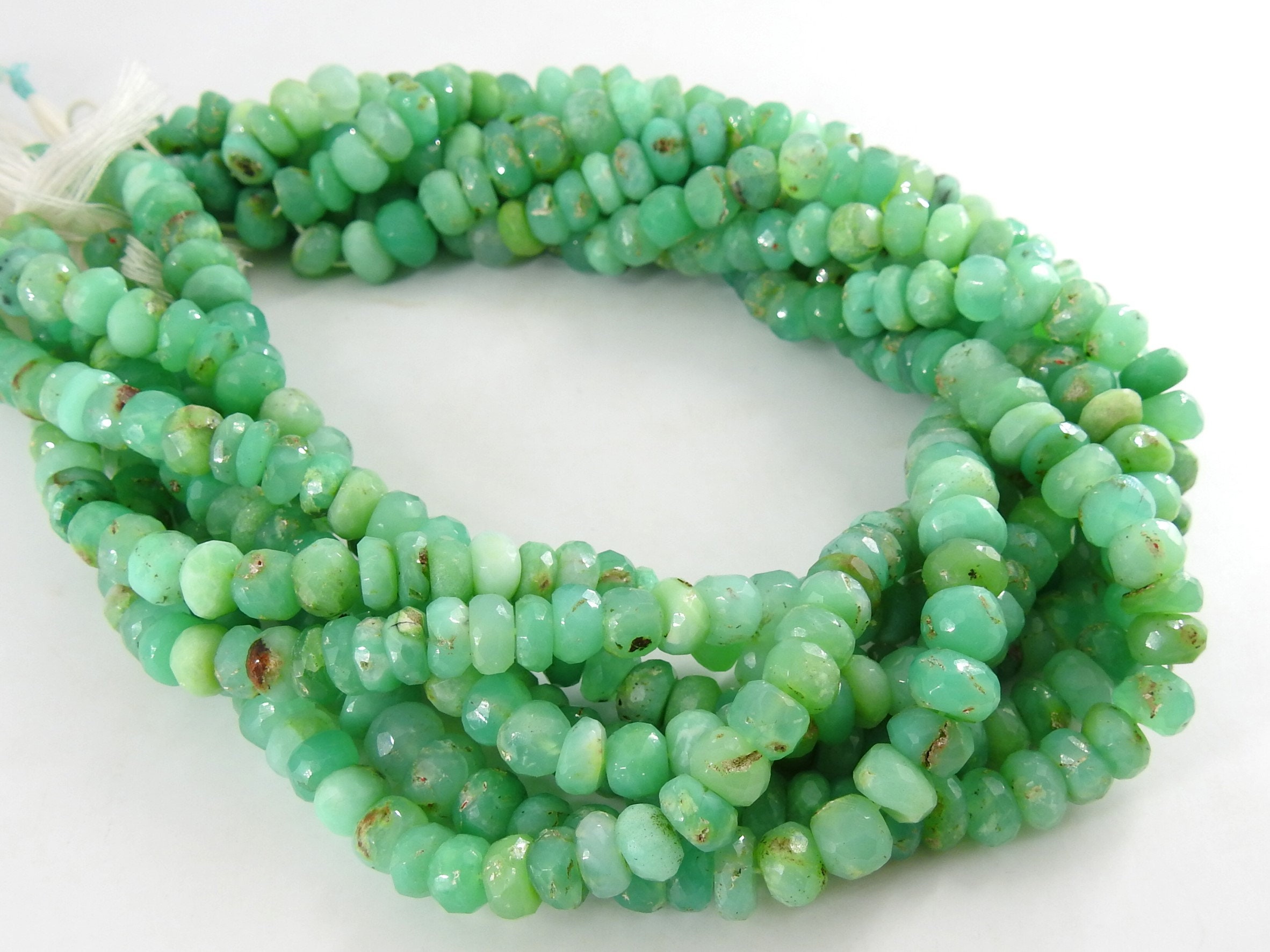 Chrysoprase Faceted Roundel Beads,Handmade,Loose Stone,For Making Jewelry,Necklace,Wholesaler,Supplies,13Inch 7X8MM,100%Natural PME-B4 | Save 33% - Rajasthan Living 12