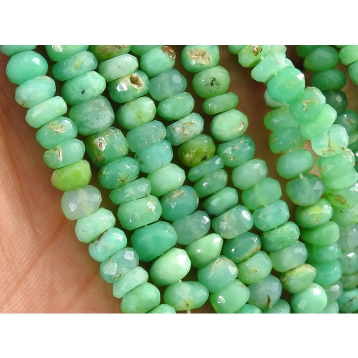Chrysoprase Faceted Roundel Beads,Handmade,Loose Stone,For Making Jewelry,Necklace,Wholesaler,Supplies,13Inch 7X8MM,100%Natural PME-B4 | Save 33% - Rajasthan Living 10