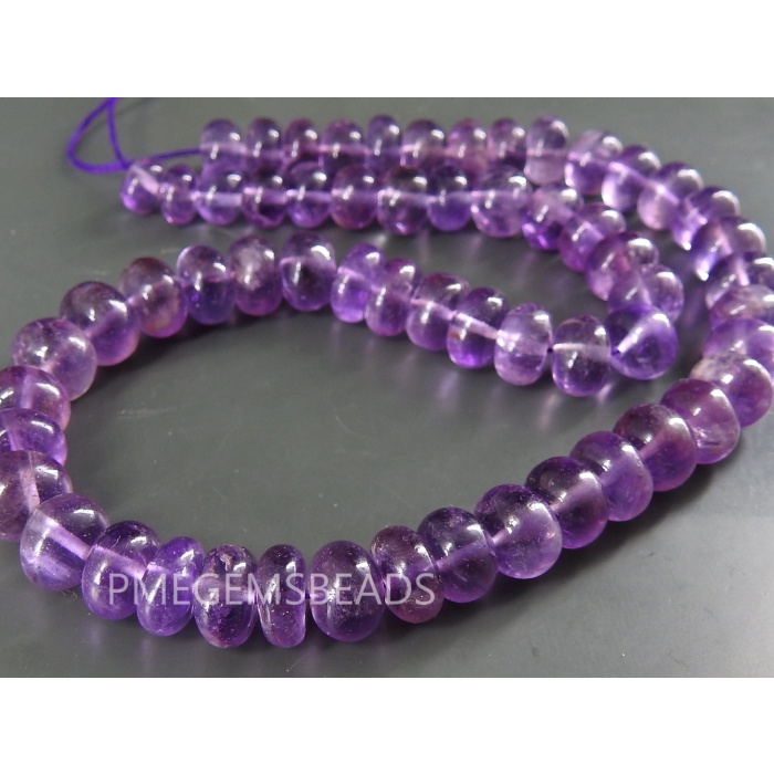 Amethyst Smooth Roundel Beads,Handmade,Loose Stone,For Making Jewelry,Necklace,12Inch Strand,Wholesaler,Supplies,100%Natural PME-B9 | Save 33% - Rajasthan Living 7