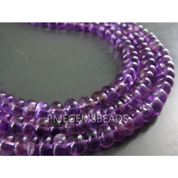 Amethyst Smooth Roundel Beads,Handmade,Loose Stone,For Making Jewelry,Necklace,12Inch Strand,Wholesaler,Supplies,100%Natural PME-B9 | Save 33% - Rajasthan Living 8