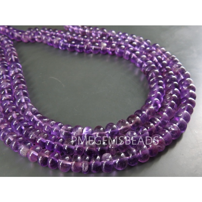 Amethyst Smooth Roundel Beads,Handmade,Loose Stone,For Making Jewelry,Necklace,12Inch Strand,Wholesaler,Supplies,100%Natural PME-B9 | Save 33% - Rajasthan Living 10