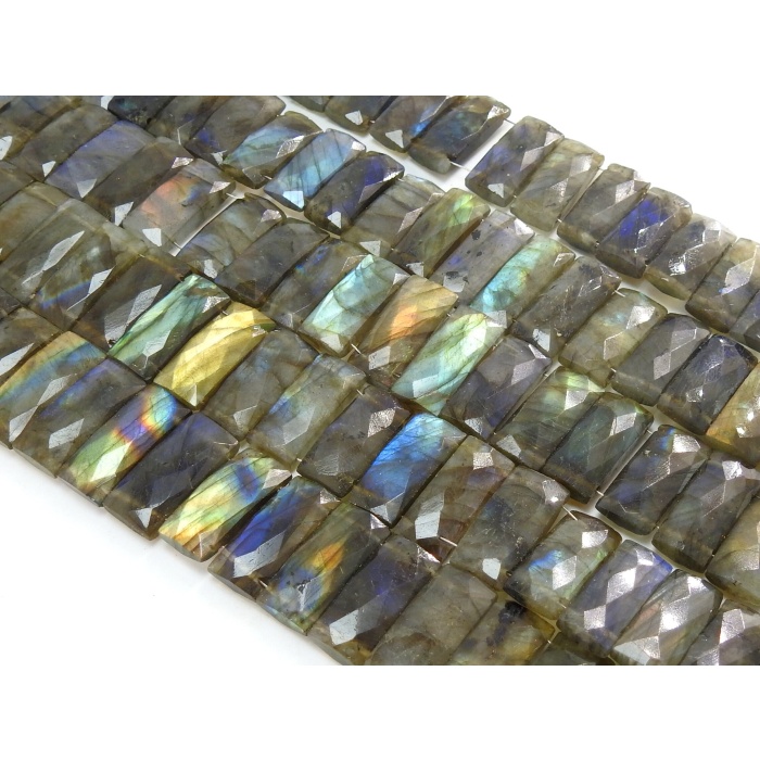 Labradorite Micro Faceted Baguette,Spectrolite,Rectangle,Bracelet,Loose Stone,Handmade,Double Drill,9Inch 20X8MM Approx,100%Natural PME-BR1 | Save 33% - Rajasthan Living 7