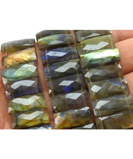 Labradorite Micro Faceted Baguette,Spectrolite,Rectangle,Bracelet,Loose Stone,Handmade,Double Drill,9Inch 20X8MM Approx,100%Natural PME-BR1 | Save 33% - Rajasthan Living